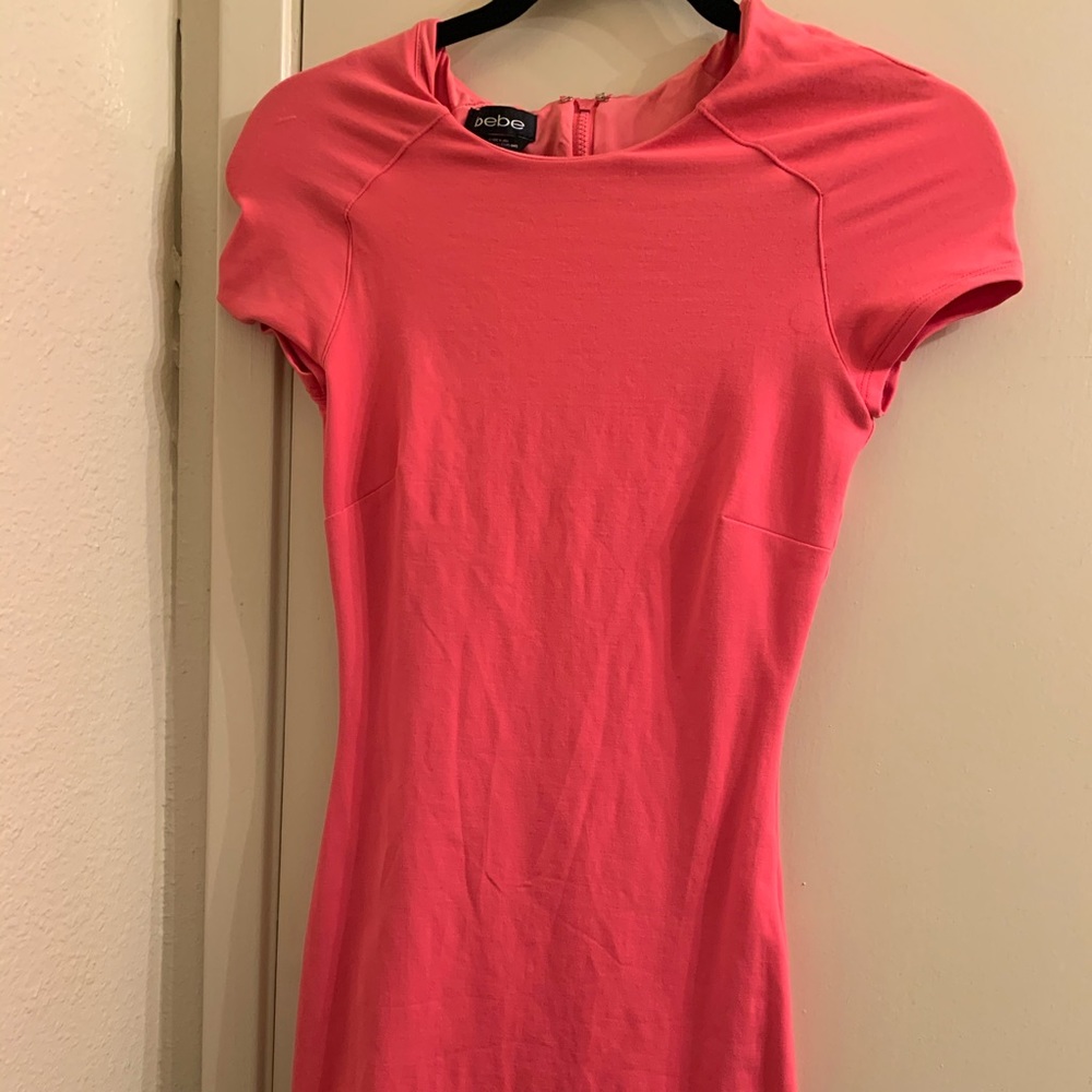 Bebe mini dress in hot pink